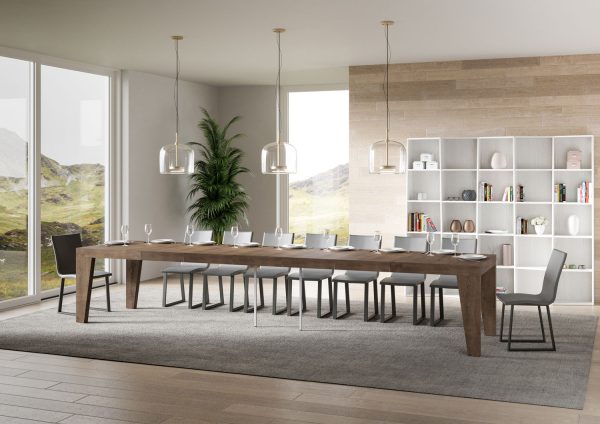 Tavolo allungabile 90x180/440 cm Naxy Premium noce - immagine 4
