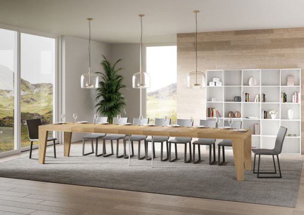 Tavolo allungabile 90x140/400 cm Naxy Premium quercia natura - immagine 4
