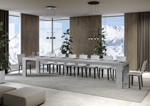 Tavolo allungabile 90x140/400 cm Roxell Premium cemento - immagine 4