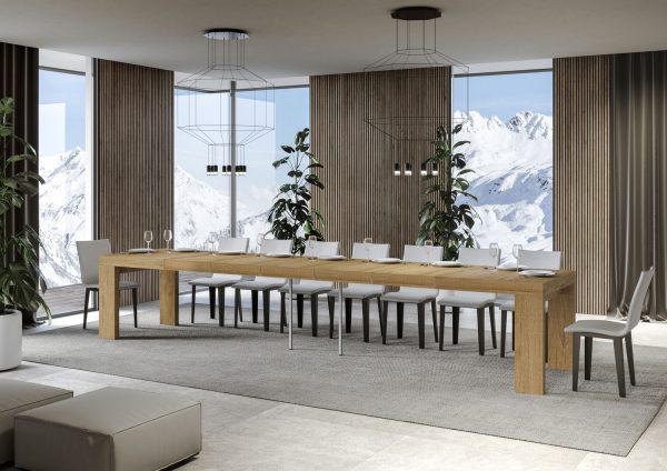 Tavolo allungabile 90x140/400 cm Roxell Premium quercia natura - immagine 4