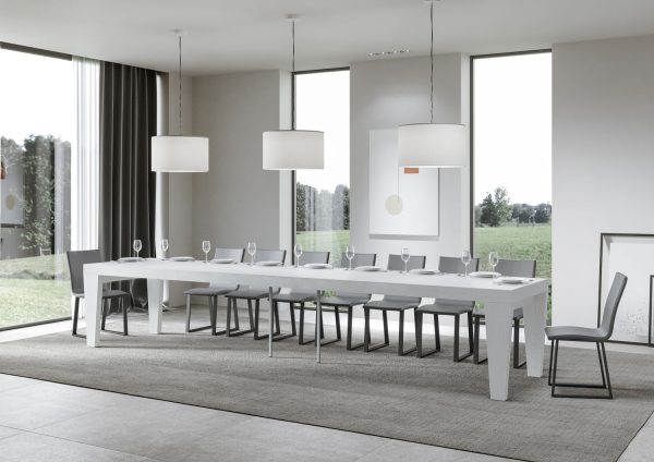 Tavolo allungabile 90x160/420 cm Spimbo Premium bianco frassino - immagine 4