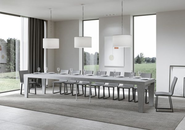 Tavolo allungabile 90x140/400 cm Spimbo Premium cemento - immagine 4