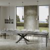 Tavolo allungabile 90x120/380 cm Volantis Premium cemento gambe antracite - immagine 5