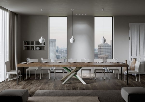 Tavolo allungabile 90x120/380 cm Volantis Premium noce gambe 4/A - immagine 4