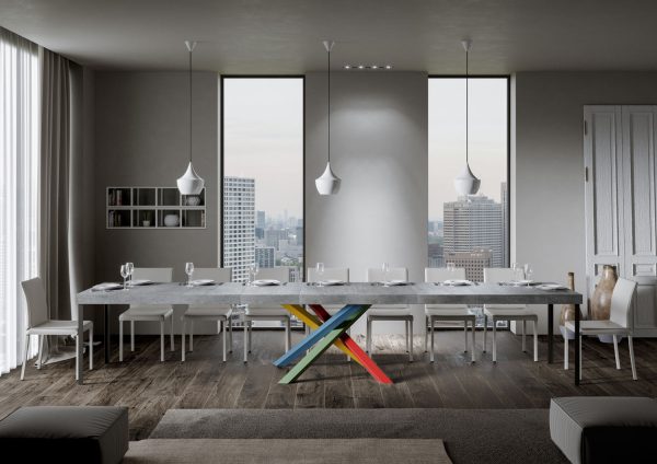 Tavolo allungabile 90x180/440 cm Volantis Premium cemento telaio 4/B - immagine 4
