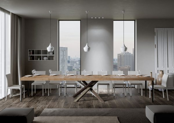 Tavolo allungabile 90x140/400 cm Volantis Premium quercia natura telaio 4/C - immagine 4