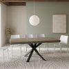 Tavolo allungabile 90x90/194 cm Clerk Premium tortora gambe antracite - immagine 3