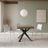 Tavolo allungabile 90x90/194 cm Clerk Premium tortora gambe antracite - immagine 2