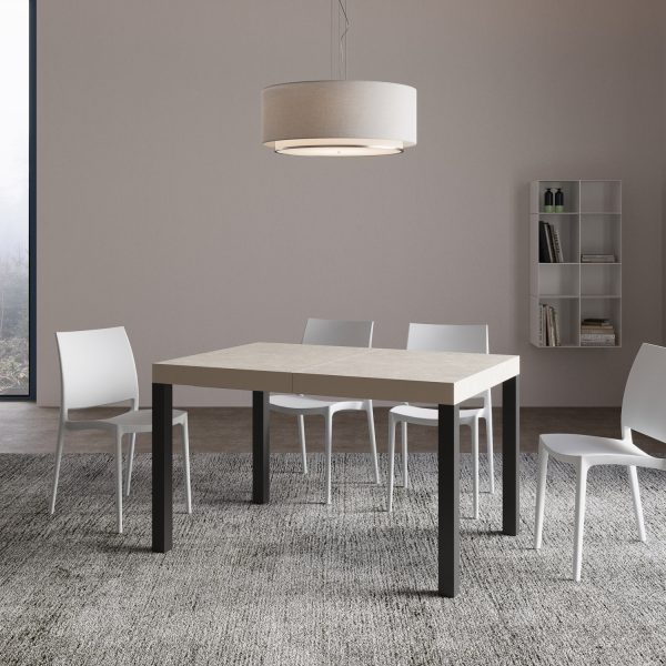 Tavolo allungabile 90x120/380 cm Everyday cashmere gambe antracite - immagine 2