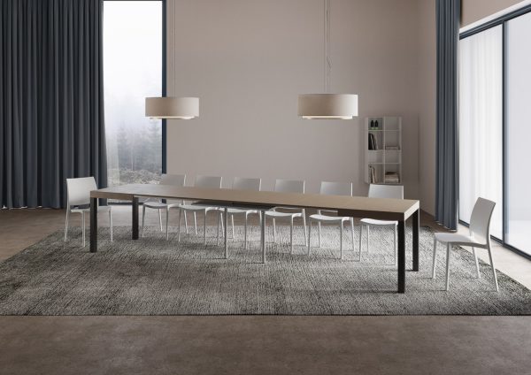 Tavolo allungabile 90x120/380 cm Everyday tortora gambe antracite - immagine 5