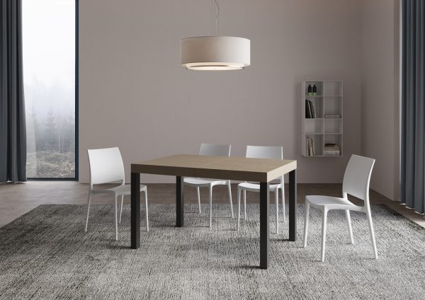 Tavolo allungabile 90x120/380 cm Everyday tortora gambe antracite - immagine 3