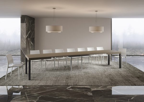 Tavolo allungabile 90x160/420 cm Everyday tortora telaio antracite - immagine 5