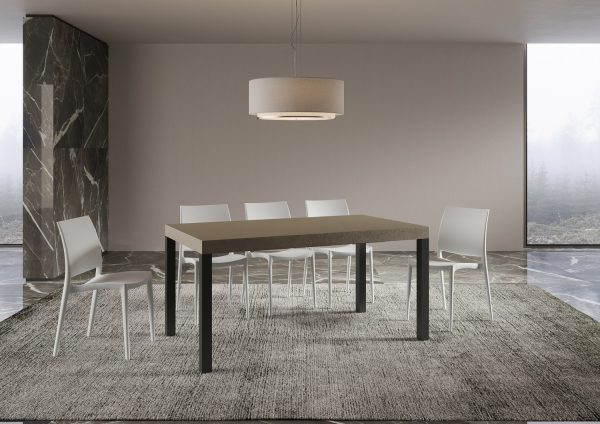 Tavolo allungabile 90x160/420 cm Everyday Premium tortora telaio antracite - immagine 3