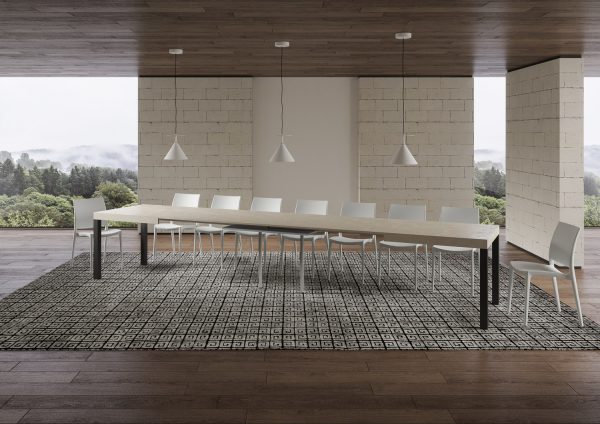 Tavolo allungabile 90x180/440cm Everyday cashmere telaio antracite - immagine 5