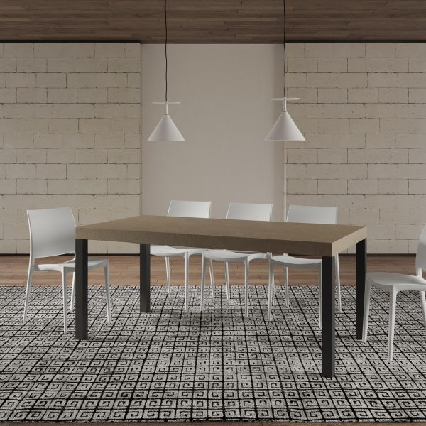 Tavolo allungabile 90x180/284 cm Everyday Premium tortora telaio antracite - immagine 2