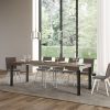 Tavolo allungabile 90x90/246 cm Everyday tortora gambe antracite - immagine 4