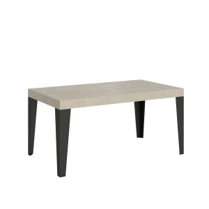 Tavolo allungabile 90x160/420 cm Flame cashmere telaio antracite