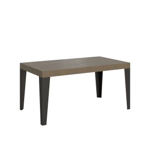 Tavolo allungabile 90x160/420 cm Flame tortora telaio antracite