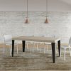 Tavolo allungabile 90x200/460 cm Flame Premium cashmere telaio antracite - immagine 3