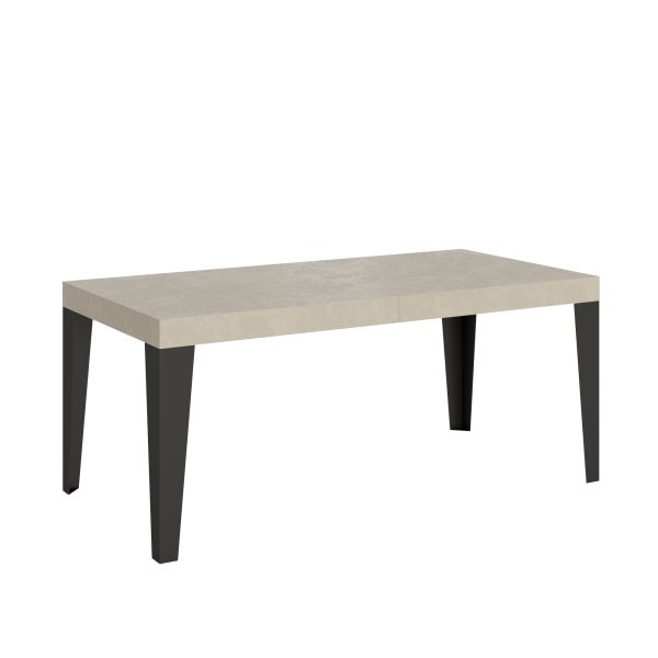 Tavolo allungabile 90x200/304 cm Flame cashmere telaio antracite