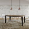 Tavolo allungabile 90x180/284 cm Flame Premium tortora telaio antracite - immagine 2