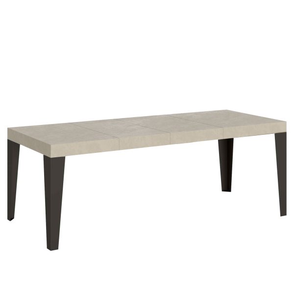 Tavolo allungabile 90x90/246 cm Flame Premium cashmere telaio antracite