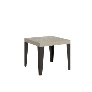 Tavolo allungabile 90x90/246 cm Flame cashmere gambe antracite