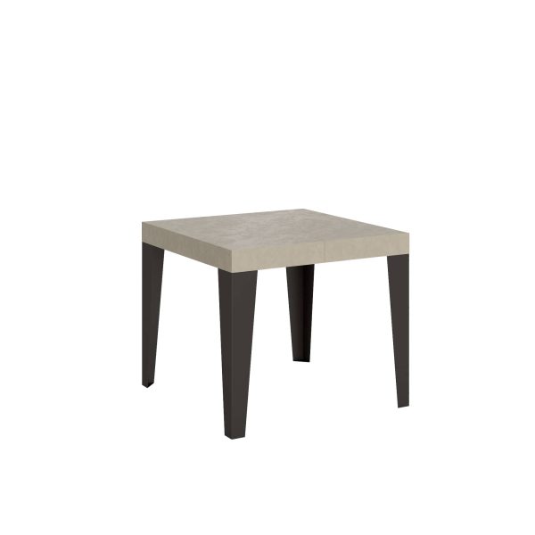 Tavolo allungabile 90x90/246 cm Flame cashmere gambe antracite