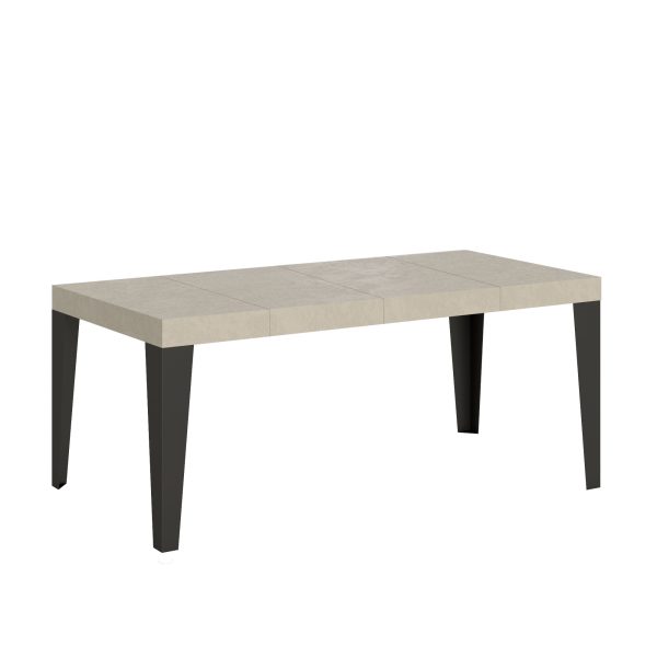 Tavolo allungabile 90x120/380 cm Flame Premium cashmere gambe antracite