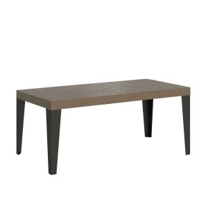 Tavolo allungabile 90x120/380 cm Flame Premium tortora gambe antracite