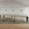 Tavolo allungabile 90x200/460 cm Flame Premium cashmere telaio antracite - immagine 5