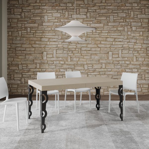 Tavolo allungabile 90x160/420 cm Karamay Premium cashmere telaio antracite - immagine 2