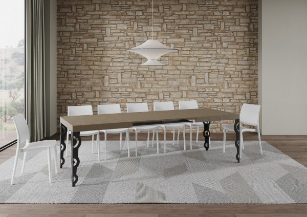 Tavolo allungabile 80x160/244 cm Karamay Tortora - immagine 4