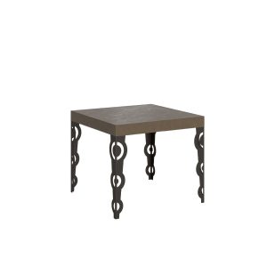 Tavolo allungabile 90x90/246 cm Karamay tortora gambe antracite