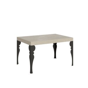 Tavolo allungabile 90x120/380 cm Paxon cashmere gambe antracite
