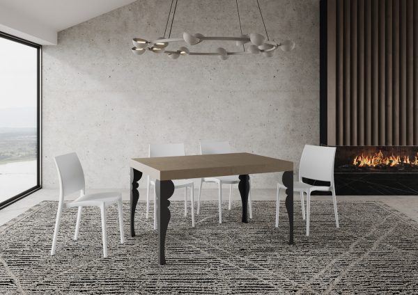 Tavolo allungabile 90x120/380 cm Paxon Premium tortora gambe antracite - immagine 3