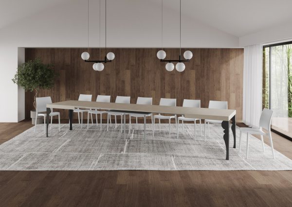 Tavolo allungabile 90x160/420 cm Paxon cashmere telaio antracite - immagine 5