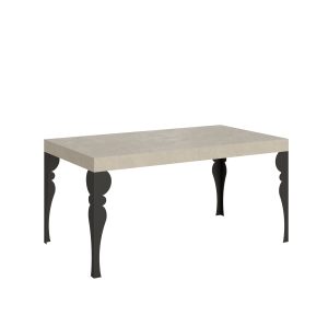Tavolo allungabile 90x160/420 cm Paxon cashmere telaio antracite