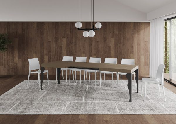 Tavolo allungabile 80x160/244 cm Paxon Tortora - immagine 4
