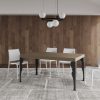 Tavolo allungabile 90x160/420 cm Paxon Premium tortora telaio antracite - immagine 2