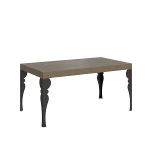 Tavolo allungabile 90x160/420 cm Paxon tortora telaio antracite