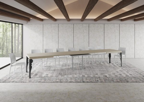 Tavolo allungabile 90x180/440 cm Paxon cashmere telaio antracite - immagine 5