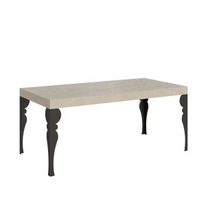 Tavolo allungabile 90x200/460 cm Paxon cashmere telaio antracite