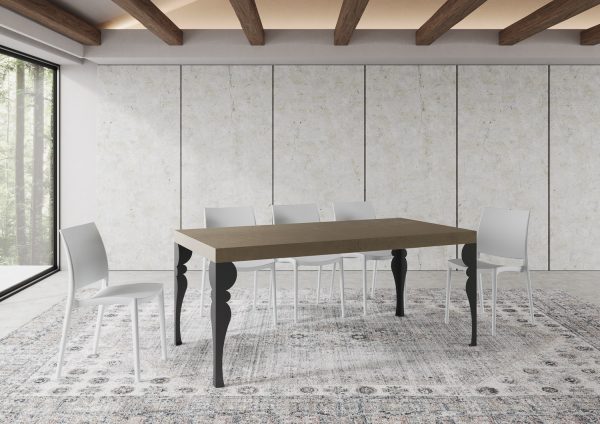 Tavolo allungabile 90x180/284 cm Paxon tortora gambe antracite - immagine 3