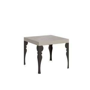 Tavolo allungabile 90x90/246 cm Paxon cashmere gambe antracite