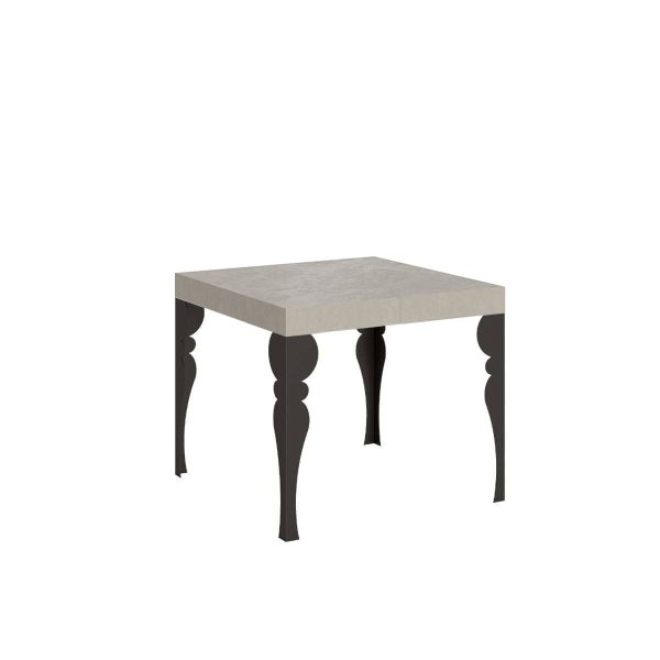 Tavolo allungabile 90x90/246 cm Paxon cashmere gambe antracite