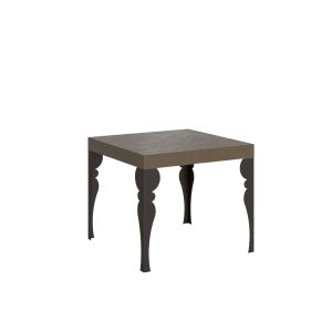 Tavolo allungabile 90x90/246 cm Paxon tortora gambe antracite