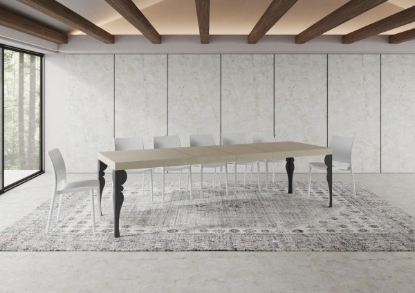 Tavolo allungabile 90x180/284 cm Paxon Premium cashmere telaio antracite - immagine 4