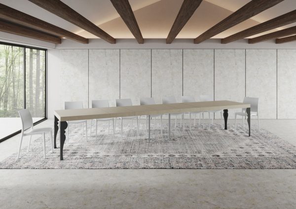Tavolo allungabile 90x200/460 cm Paxon Premium cashmere telaio antracite - immagine 5