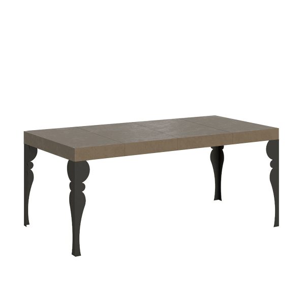 Tavolo allungabile 90x90/246 cm Paxon Premium tortora telaio antracite
